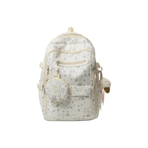 WXRX Nylon Backpack Standard Women's Ecru Black Pink Yellow Light Blue WXRX Нейлон Рюкзак Стандартный Женский Экрю Черный Розовый Желтый Светло-Синий