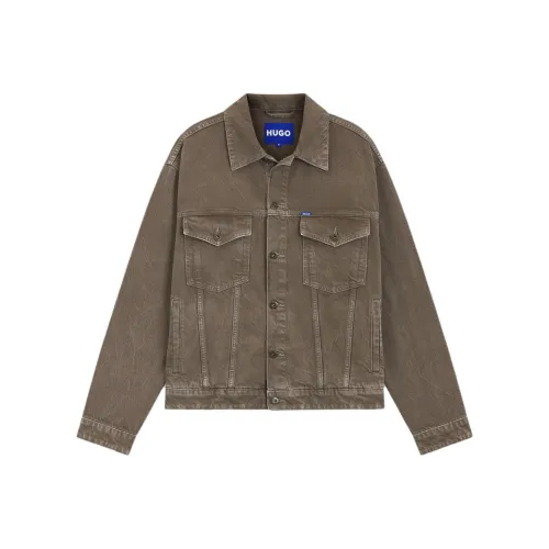 Hugo Boss Темно-коричневый Мужской Джинсовый Куртка