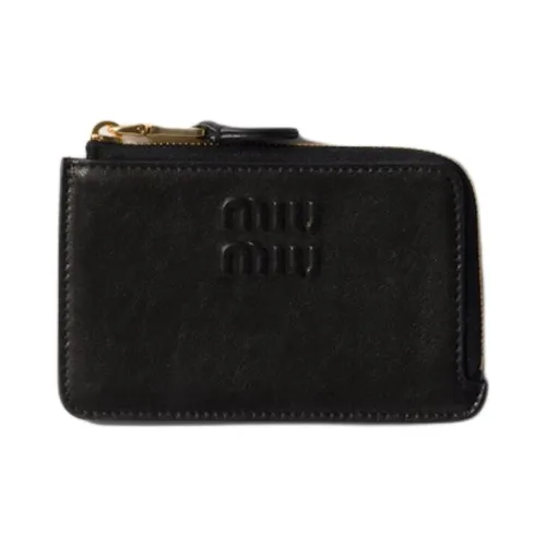 MIU MIU Lambskin Картхолдер Унисекс Черный
