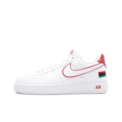 Nike Air Force 1 BHM Low-Top Скейтборд Кроссовки Мужские Белый Красный