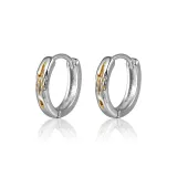 [1 пара] Позолоченные серьги-кольца (Утолщенный гальванизированный, Долговечное удержание цвета)