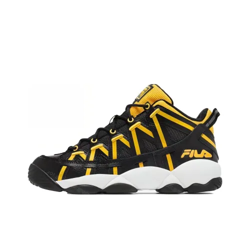 FILA Spaghetti Амортизация Устойчивый к истиранию Легкий Низкий Топ Баскетбольные кроссовки Мужской Черный