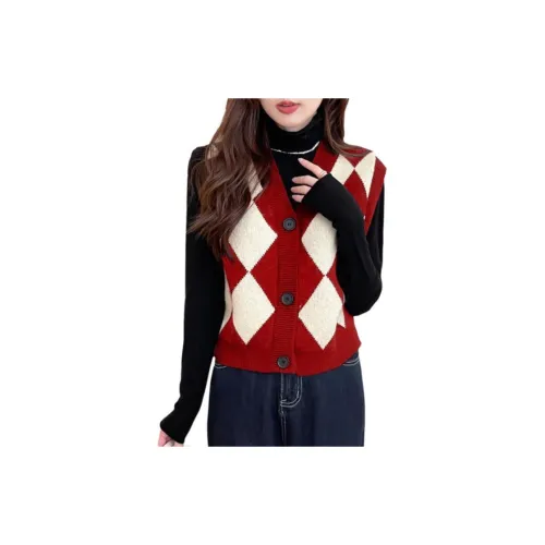 Tonlion Красный тон Женские жилеты