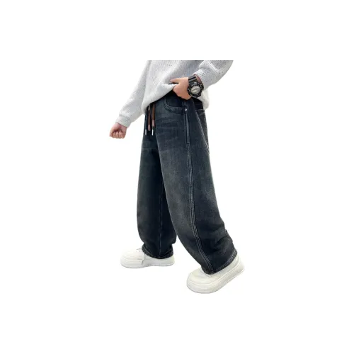 ЮЙЧЖАОЛИНЬ Синий Серый Флисовая подкладка SH 2580 Школьный возраст Джинсы