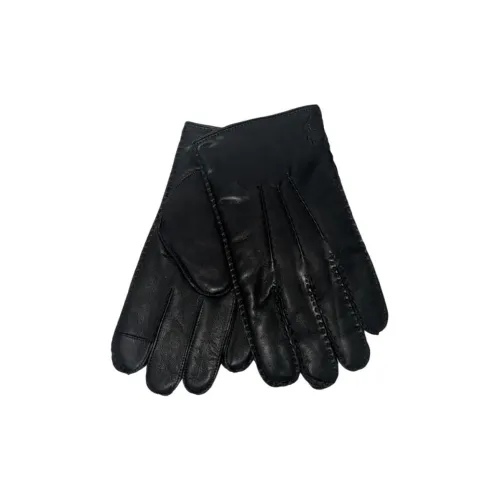 Polo Ralph Lauren Sheepskin Gloves Men's Black Поло Ральф Лорен Овчина Перчатки Мужские Черные