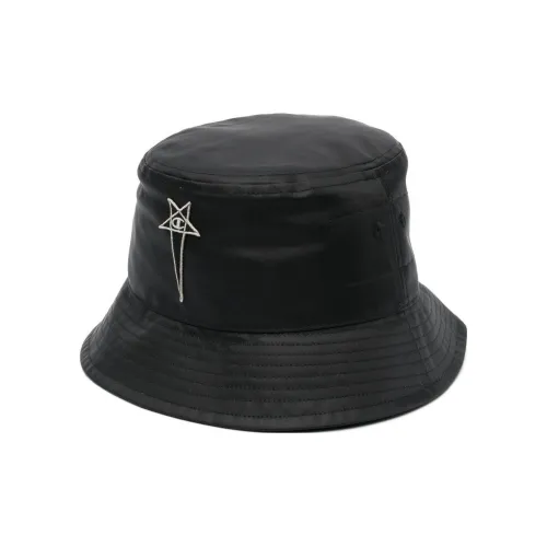 RICK OWENS совместный бренд RO Нейлоновые Шляпы ведра Мужские Черные