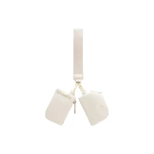 lululemon Нейлон Монета Кошелек Женский Светлый Айвори Белый