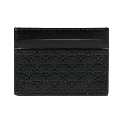 OFF Белый Кожа Держатель для карт Мужской Черный