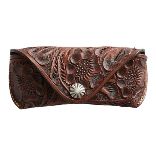 Polo Ralph Lauren Чехол для очков из коровьей кожи Мужской Коричневый