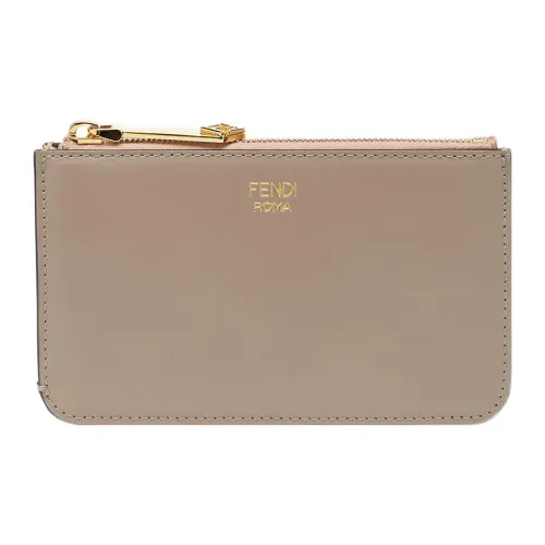FENDI Кожа Coin Pouch Key Pouch Женский Light Pink Blue Grey