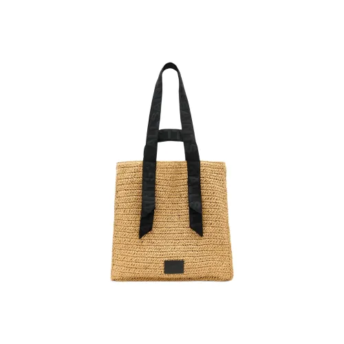 ALLSAINTS Рафия Соломенная плетеная сумка на одно плечо женская естественный цвет