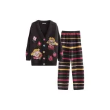 Темно-серый пасторальный кардиган для девушки (полубрашированная ткань)