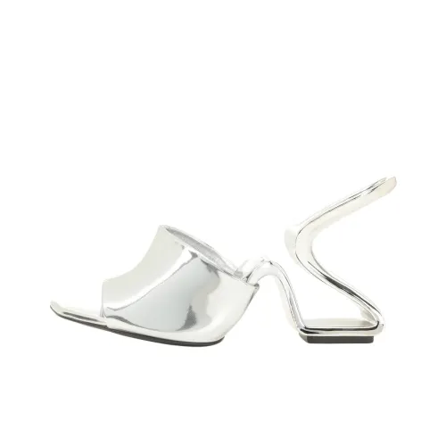 SERGIO ROSSI Шлепанцы Женские Серебряные