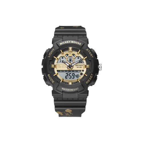 Disney Mickey Series Электронные Механические Часы с Резиновым Ремешком Унисекс Серый Циферблат