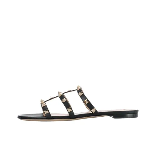 Valentino Rockstud Слипоны с заклепками женские черные
