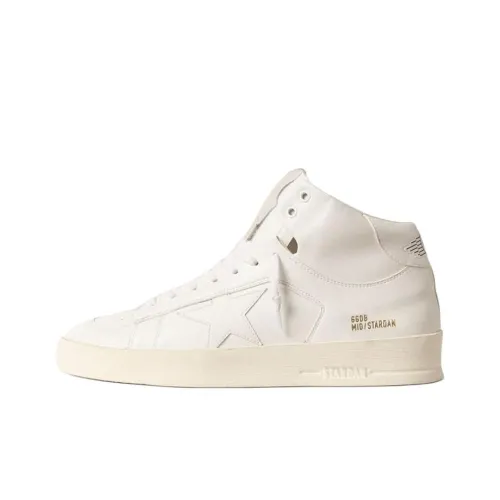 Golden Goose Stardan MID Топ Скейтборд Кроссовки Мужские Белые