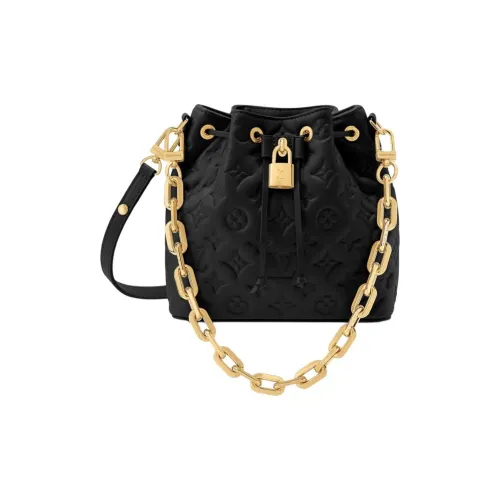 LOUIS VUITTON Coussin Овчина Сумка на плечо Женская Черная