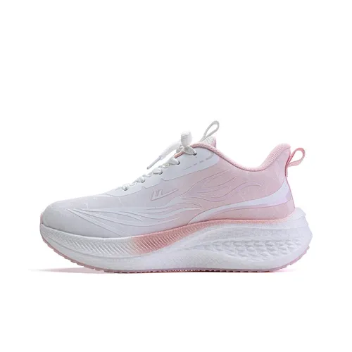 Warrior Беговые кроссовки Низкий верх Белый Розовый Кожаный верх Женские