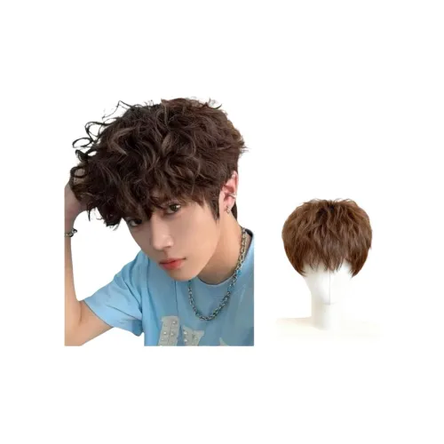Mousse Na Шерстяной завиток Мужская Перука Короткие волосы Корейский стиль Юноша Leslie Кудрявый Студенты Использование Алюминиевая Фольга Повседневный