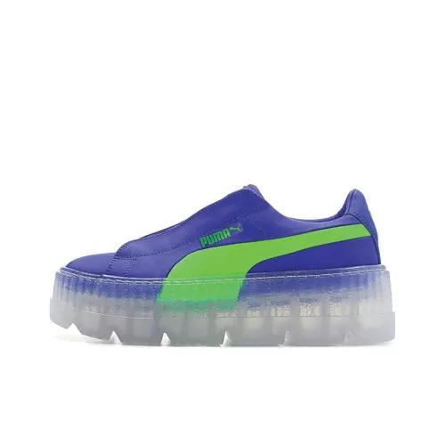 PUMA x Fenty Rihanna Fenty Cleated Creeper Surf Low Скейтборд Кроссовки Женские Синий Зеленый