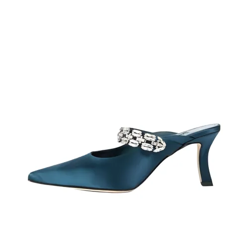 MANOLO BLAHNIK Домашние тапочки Женские Синие