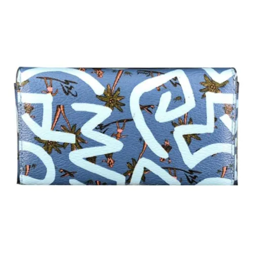 COACH Покрытый холст Кошелек Мужской Синий