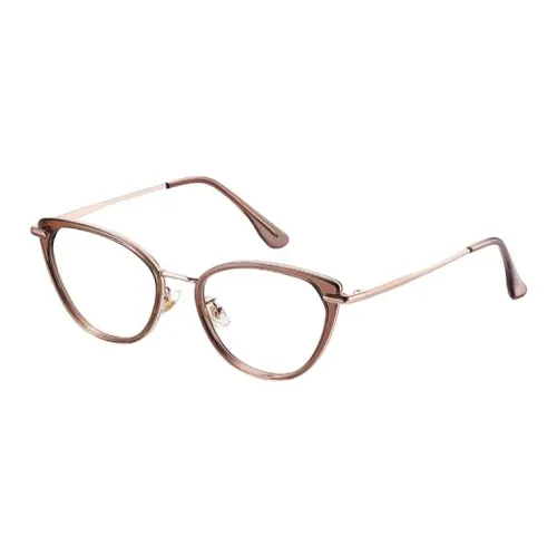 LOHO TR Кошачий глаз Очки с диоптриями Унисекс Кожа Привлекательный Чай Золотой Элегантность Черный Серебряный