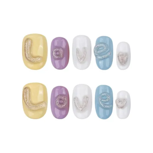 PURUITI Creative Lively Collection False Nail Короткий Квадратный Круглый Укороченный Моранди Jump Цвет