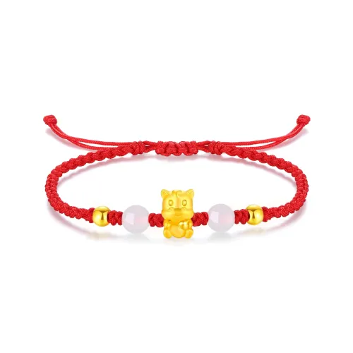 Fortune Gold Чистое золото Браслет Шнурок Унисекс