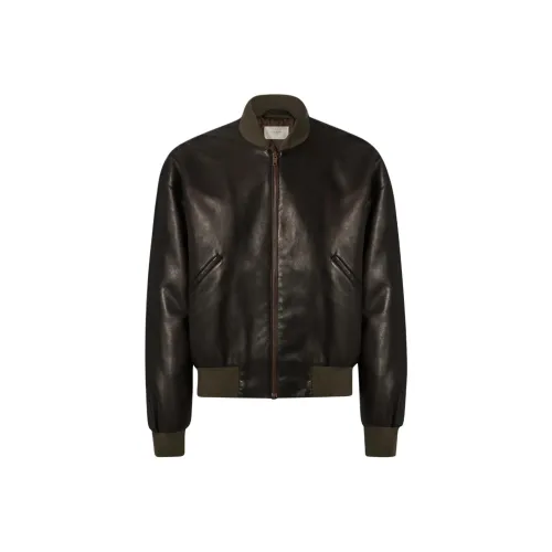 THE ROW Кофе Мужские Кожаные Куртки