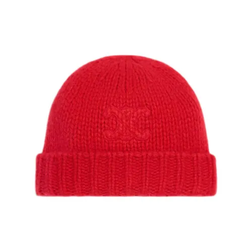 CELINE Кашемир Шапки-бини Унисекс Ярко-красный