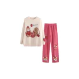 Белый, розовый, клубничный медведь (половина плюшевый)