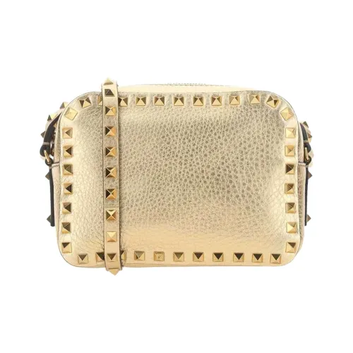 Valentino Сумка через плечо из коровьей кожи женская золотая