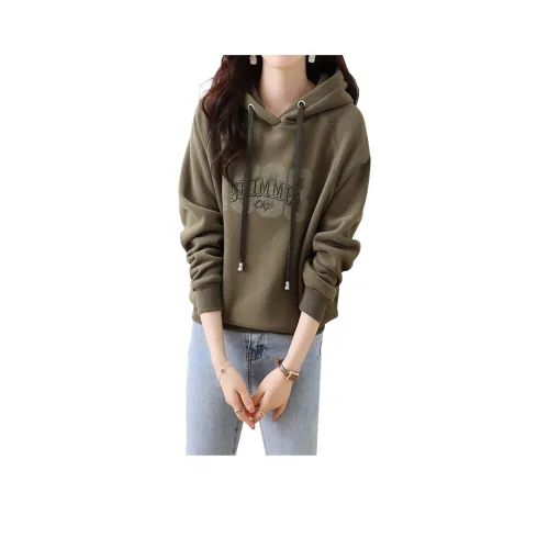 Mapping Оливково-зеленый Женский Свитшот