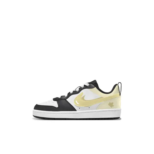 Nike Court Borough Wind Leaf Low Top Скейтборд Кроссовки Желтый Детский