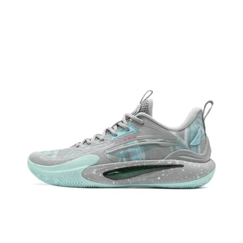 XTEP Износостойкий и Легкий Низкий Топ Torsion System Баскетбольные Кроссовки Мужские Серый Синий