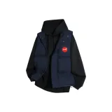 Темно-синий синий жилет + тонкий черный WY-FF с красным логотипом в виде ромашки