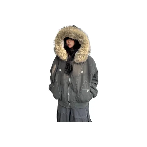 BABUGGE Серый Женский пуховик