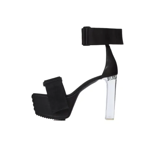 Rick Owens RO Concordians LUXOR One Ремень Сандалии 12cm Женские Черный