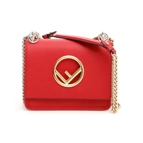 FENDI Kan I Кожа Сумка через плечо Сумка Сумка через плечо Мини Женская Красная