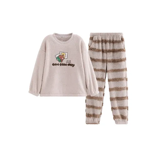 FENTENG Brown Bear Pajama Set Women's