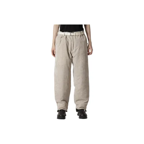 Yohji Yamamoto Pour Homme FW25 Natural Linen Velvet Loop Button Pants с подкладкой повседневные брюки мужские