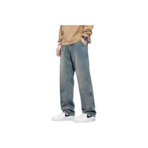 Tonlion Винтажные синие унисекс джинсы