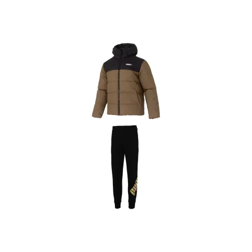 PUMA Комплект Хаки Топ + Черный Низ Мужской Повседневный Спортивный