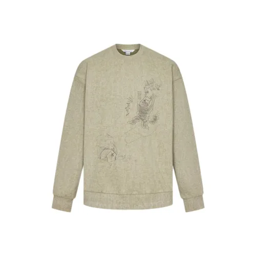 URBAN REVIVO Хаки Зеленый Мужской Свитшот