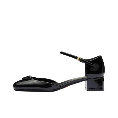 PRADA Грубый каблук Высокие каблуки 3,5 см Женские Черный