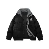 Чёрный Белый Клетка [Воротник-стойка Городской Минималистский]