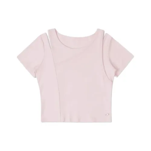 Конверс Обычная T-Рубашка Женская Розовая