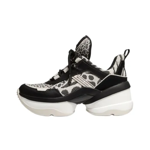 MICHAEL KORS OLYMPIA Низкий Топ Повседневная Обувь Женская Черный Бежевый