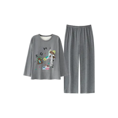 FENTENGCARE Серый Женский Пижамный Комплект